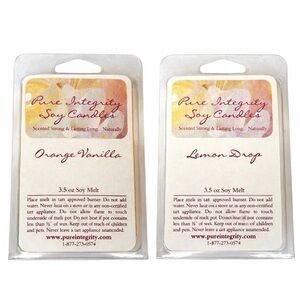 249. Set of 2 Pure Integrity Soy Candles Wax Melts